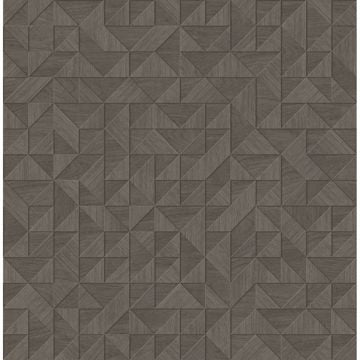 Gallerie Beige Geometric Wood Wallpaper