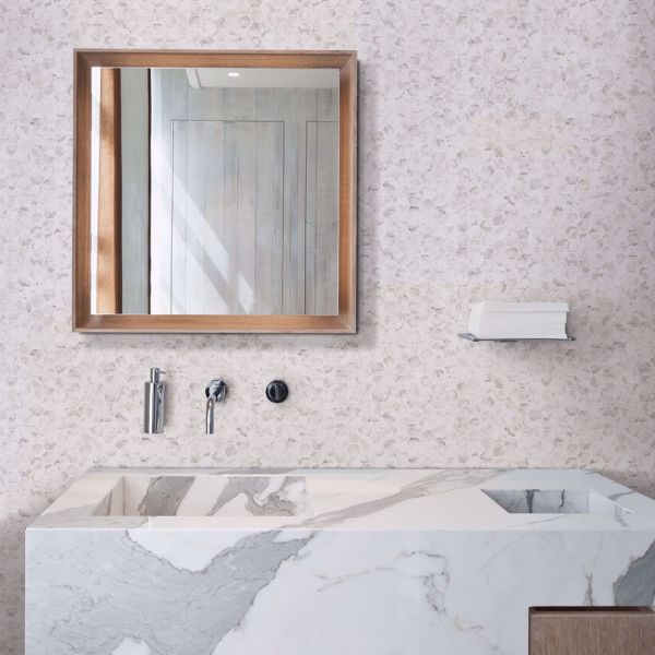 Venatino Carrara Tile Peel and Stick Backsplash