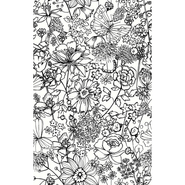 Daley Line Floral Wallpaper