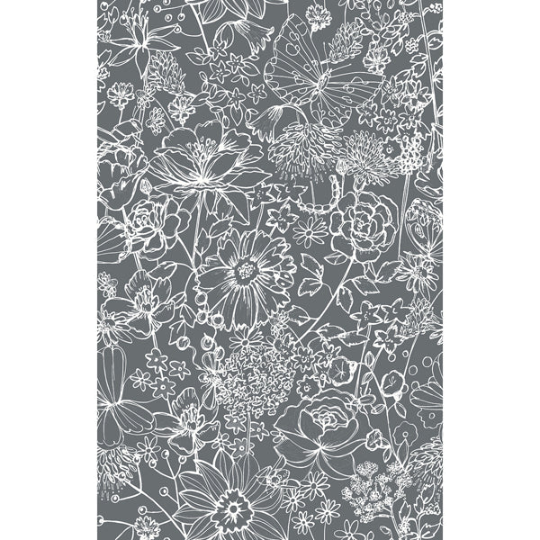 Daley Line Floral Wallpaper