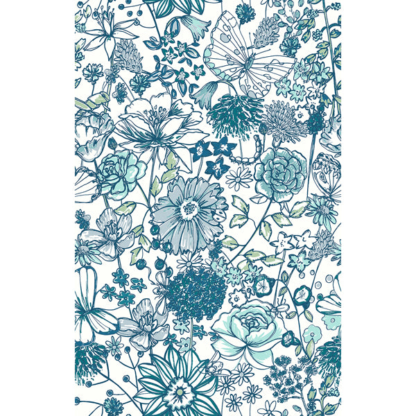 Daley Line Floral Wallpaper