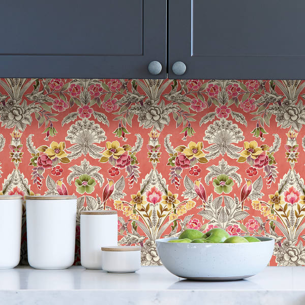Peach Summer Love Peel and Stick Wallpaper