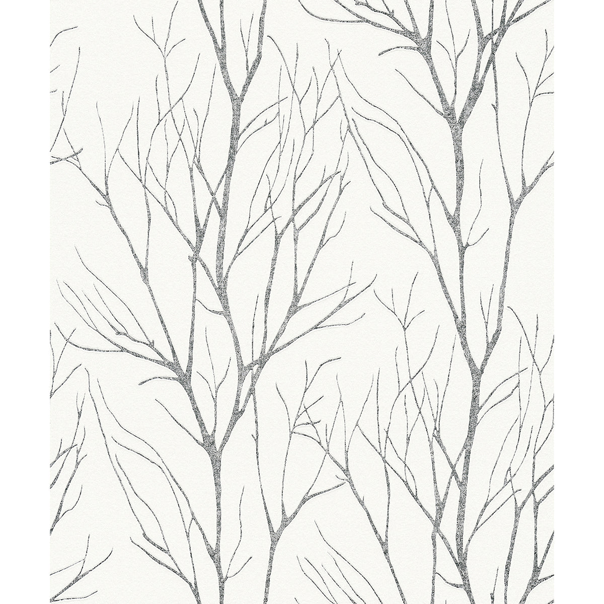 Diani Charcoal Metallic Tree Wallpaper