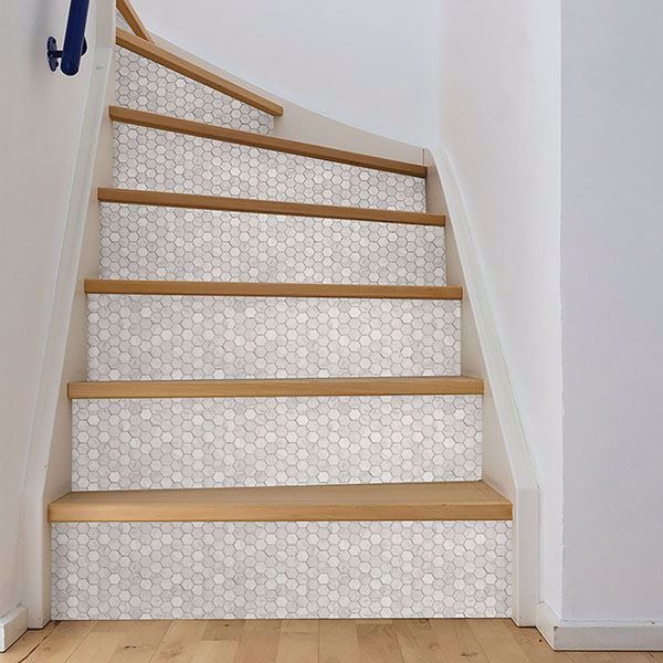 Hexagon Marble Peel and Stick Backsplash