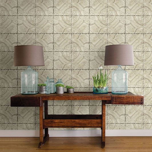 Susanna Vintage Tin Tile Wallpaper