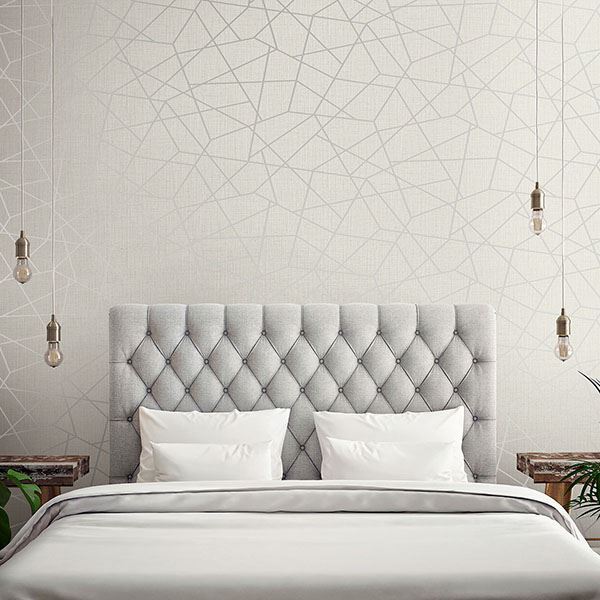 Heath Geometric Linen Wallpaper