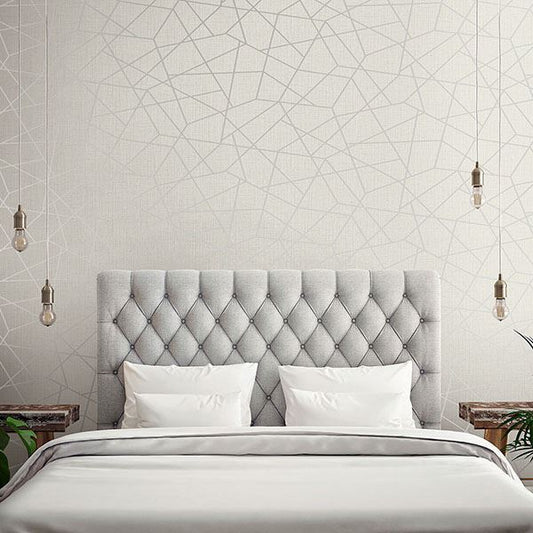 Heath Geometric Linen Wallpaper