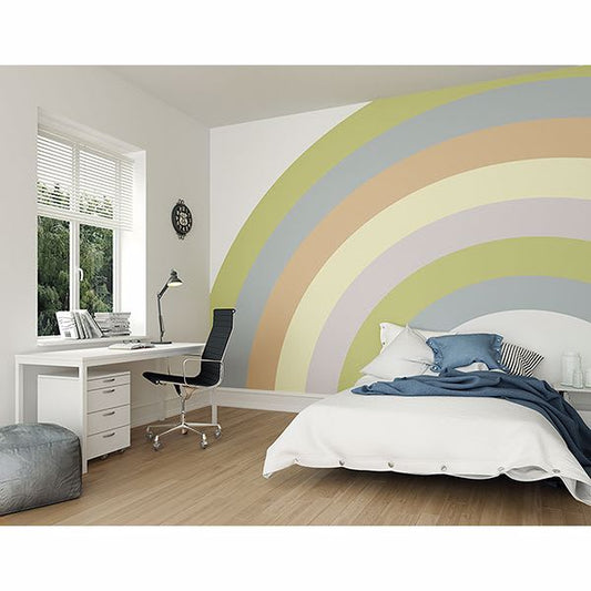 Pastel Rainbow Wall Mural