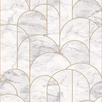 Arch Grey Geometric Wallpaper