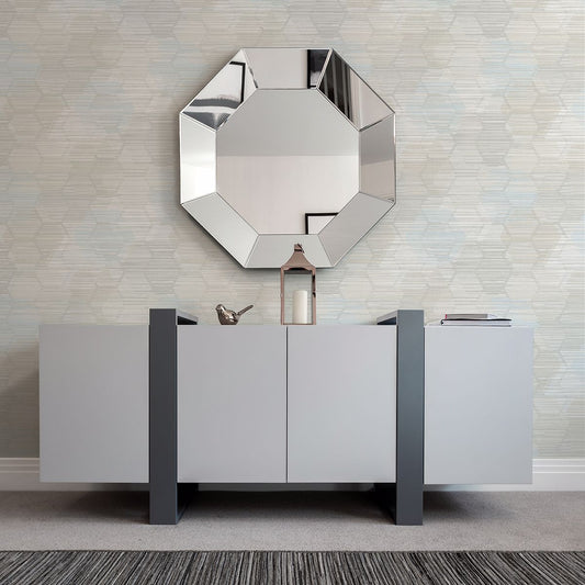 Jabari Geometric Faux Grasscloth Wallpaper