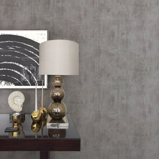 Ara Pewter Distressed Texture Wallpaper