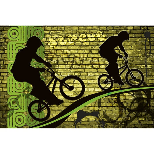 Bicycle Green Wall Mural