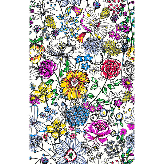 Daley Line Floral Wallpaper