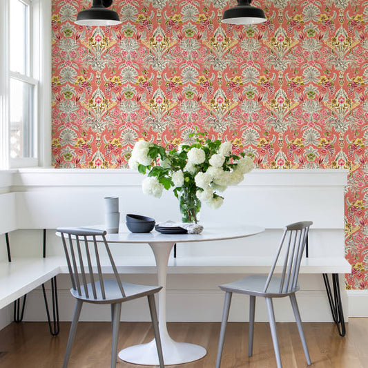 Peach Summer Love Peel and Stick Wallpaper