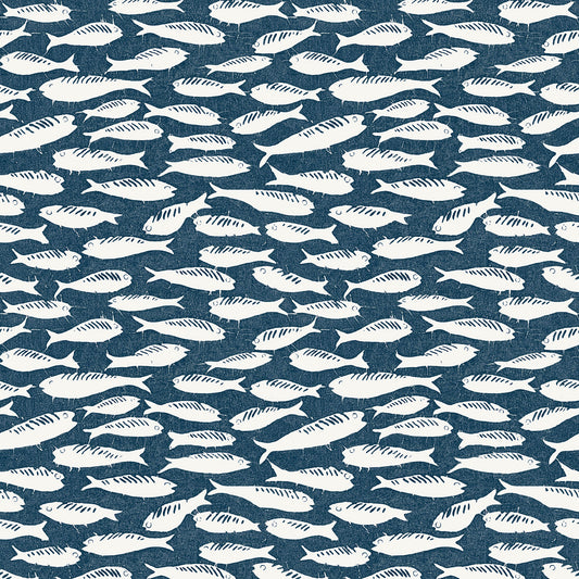 Nunkie Navy Sardine Wallpaper