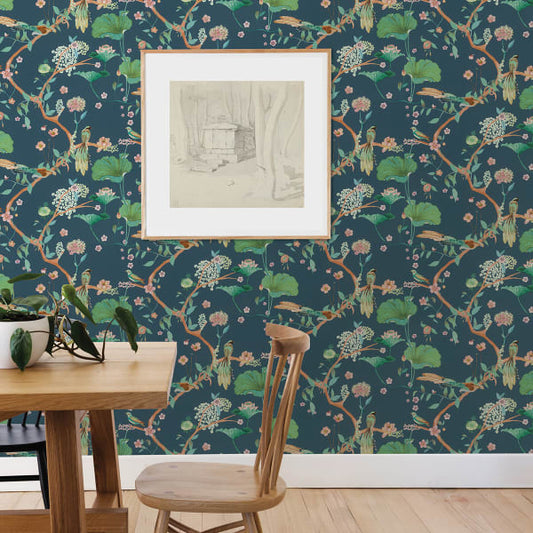 Asa Blue Whimsical Trail Wallpaper