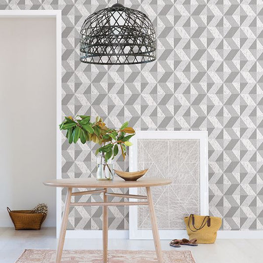 Cerium  Concrete Geometric Wallpaper