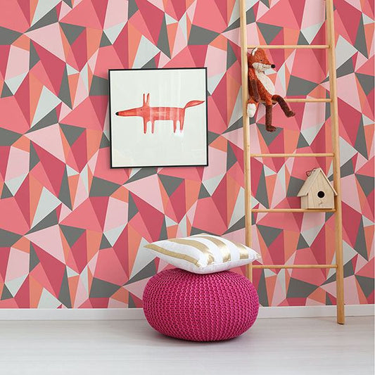 Kline Pink Facet Wallpaper