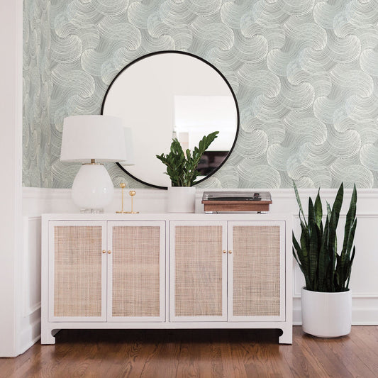 Karson Swirling Geometric Wallpaper